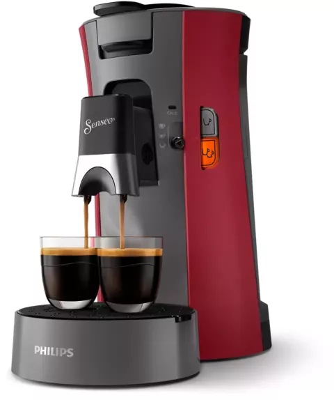 Philips CSA230/90 SENSEO Select Koffiepadmachine Dieprood en kasjmiergrijs